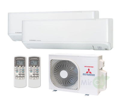 Мульти сплит-система на 2 комнаты Mitsubishi Heavy Free Match SCM40ZS-W/SKM20ZSP-W*2шт