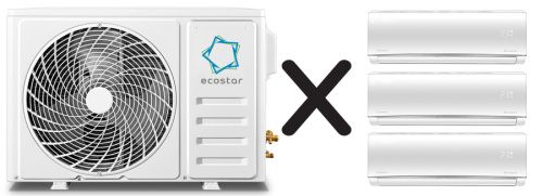 Внешний блок мульти сплит-системы на 3 комнаты ECOSTAR Ray Multi Free Match  KVS-3FM24ST