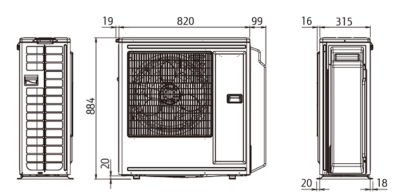 Внешний блок мульти сплит-системы на 4 комнаты Fujitsu Free match  AOYG30KBTA4