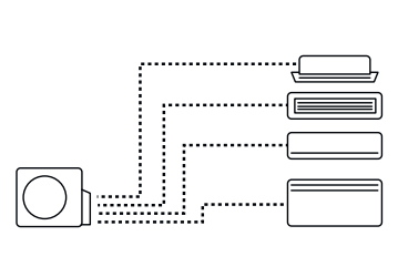 Внешний блок мульти сплит-системы на 4 комнаты Haier Free match  4U75S2SR5FA