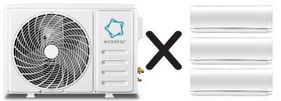 Внешний блок мульти сплит-системы на 3 комнаты ECOSTAR Ray Multi Free Match  KVS-3FM24ST
