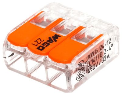 Клемма Wago 3 х 4 мм