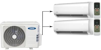 Мульти сплит-система на 2 комнаты General Climate Free Multi GU-M2EA18HN2/GC-MER09HRN1 (WiFi)*2