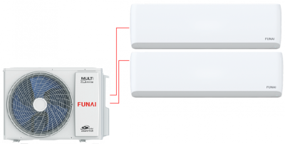 Внешний блок мульти сплит-системы на 2 комнаты Funai ORIGAMI KODO Free match RAM-I-2OK55HP.01/U