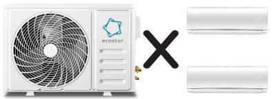 Внешний блок мульти сплит-системы на 2 комнаты ECOSTAR Ray Multi Free Match  KVS-2FM14ST