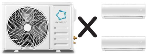 Внешний блок мульти сплит-системы на 2 комнаты ECOSTAR Ray Multi Free Match  KVS-2FM14ST