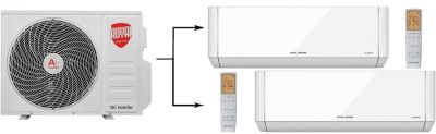 Мульти сплит-система на 2 комнаты Royal Thermo RTFMO-18HN8/RTFMI-09HN8/white*2